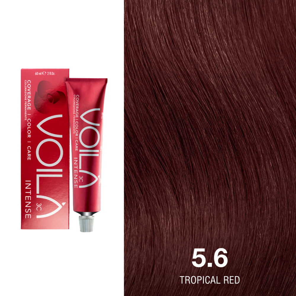 Tube de coloration permanente Voilà 60 ml pour cheveux – couleur intense et couverture totale des cheveux blancs