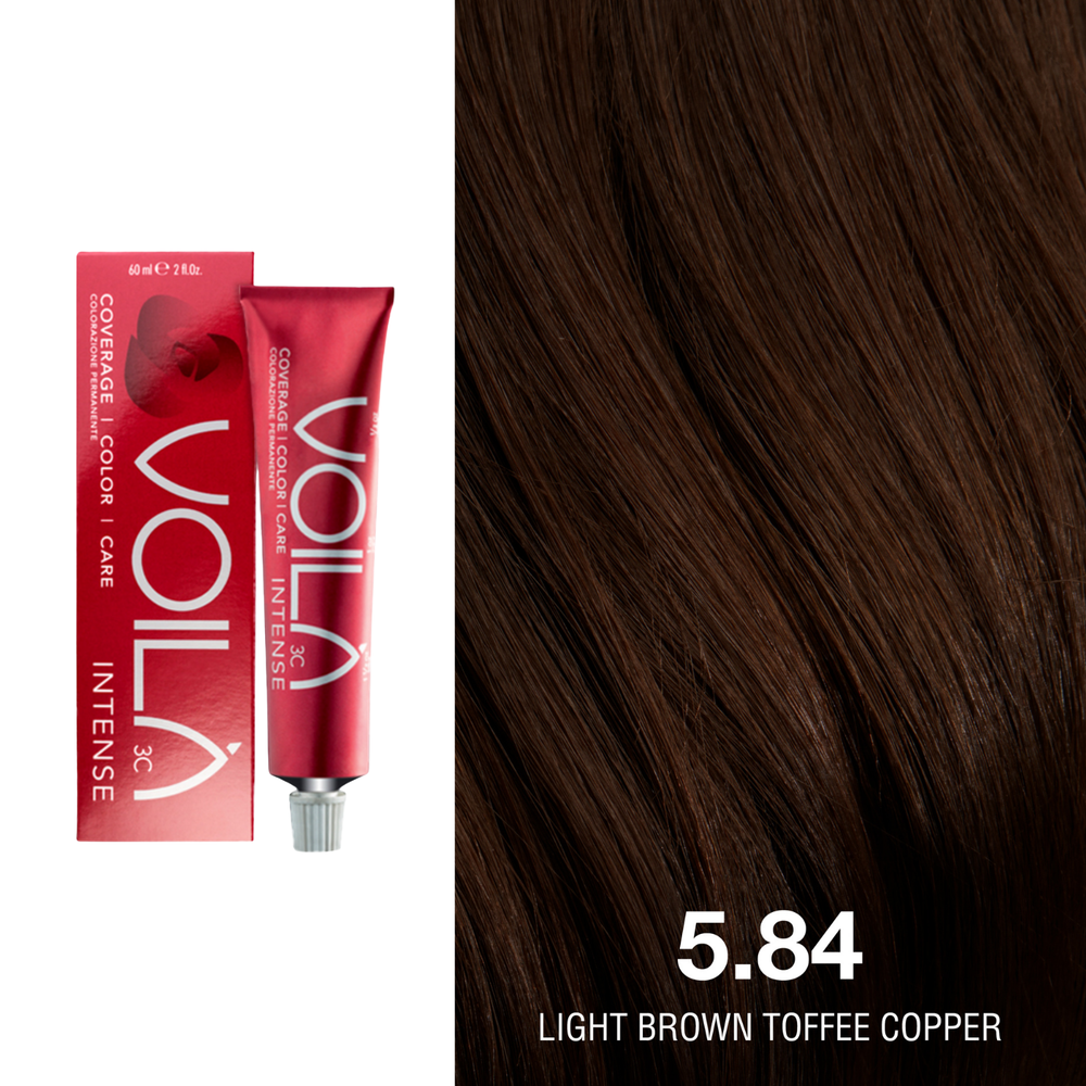 Tube de coloration permanente Voilà 60 ml pour cheveux – couleur intense et couverture totale des cheveux blancs