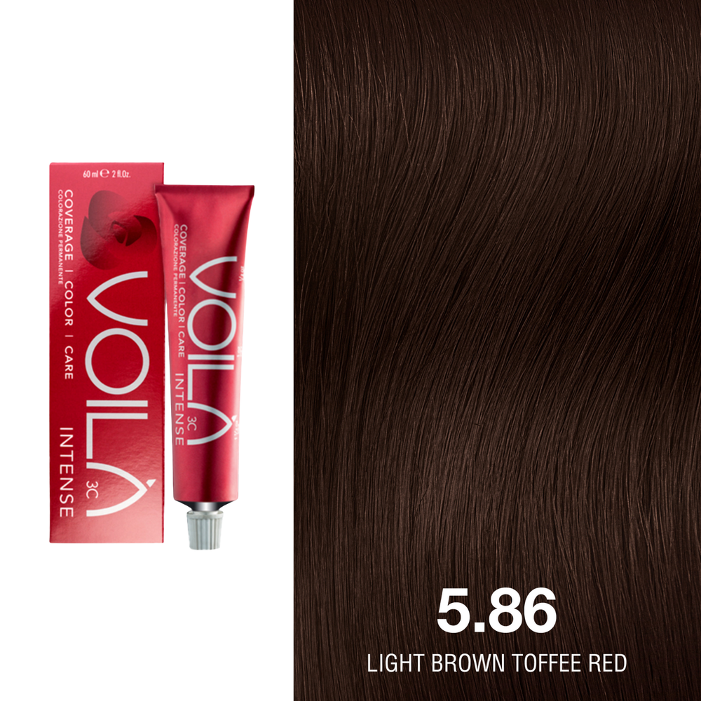 Tube de coloration permanente Voilà 60 ml pour cheveux – couleur intense et couverture totale des cheveux blancs
