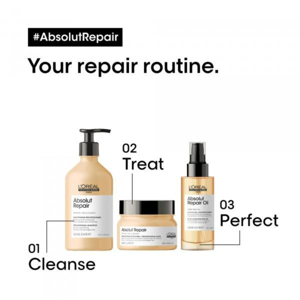 Masque Resurfaçant Instantané Absolut Repair L'Oréal Professionnel 250 ml sur fond blanc

