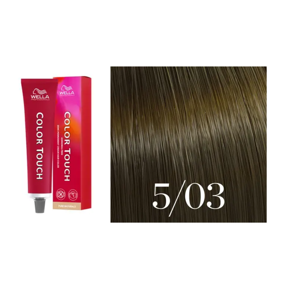 Tube de coloration Wella Color Touch demi-permanente 60 ml – nuances de couleur brillantes et professionnelles.