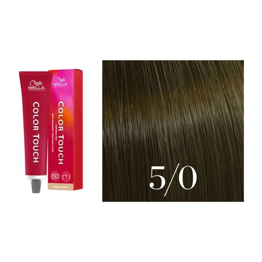 Tube de coloration Wella Color Touch demi-permanente 60 ml – nuances de couleur brillantes et professionnelles.