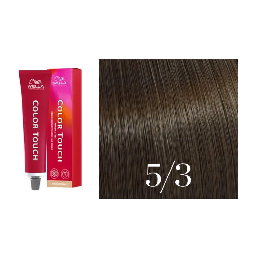 Tube de coloration Wella Color Touch demi-permanente 60 ml – nuances de couleur brillantes et professionnelles.