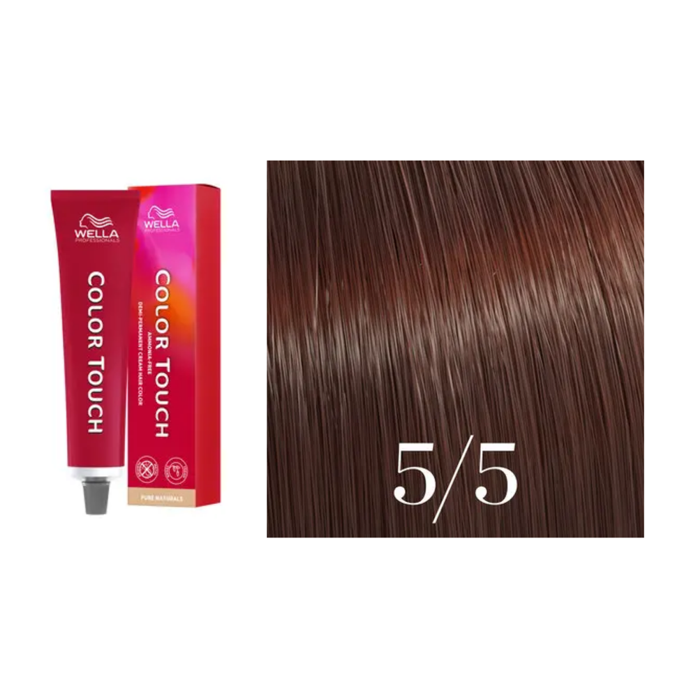 Tube de coloration Wella Color Touch demi-permanente 60 ml – nuances de couleur brillantes et professionnelles.