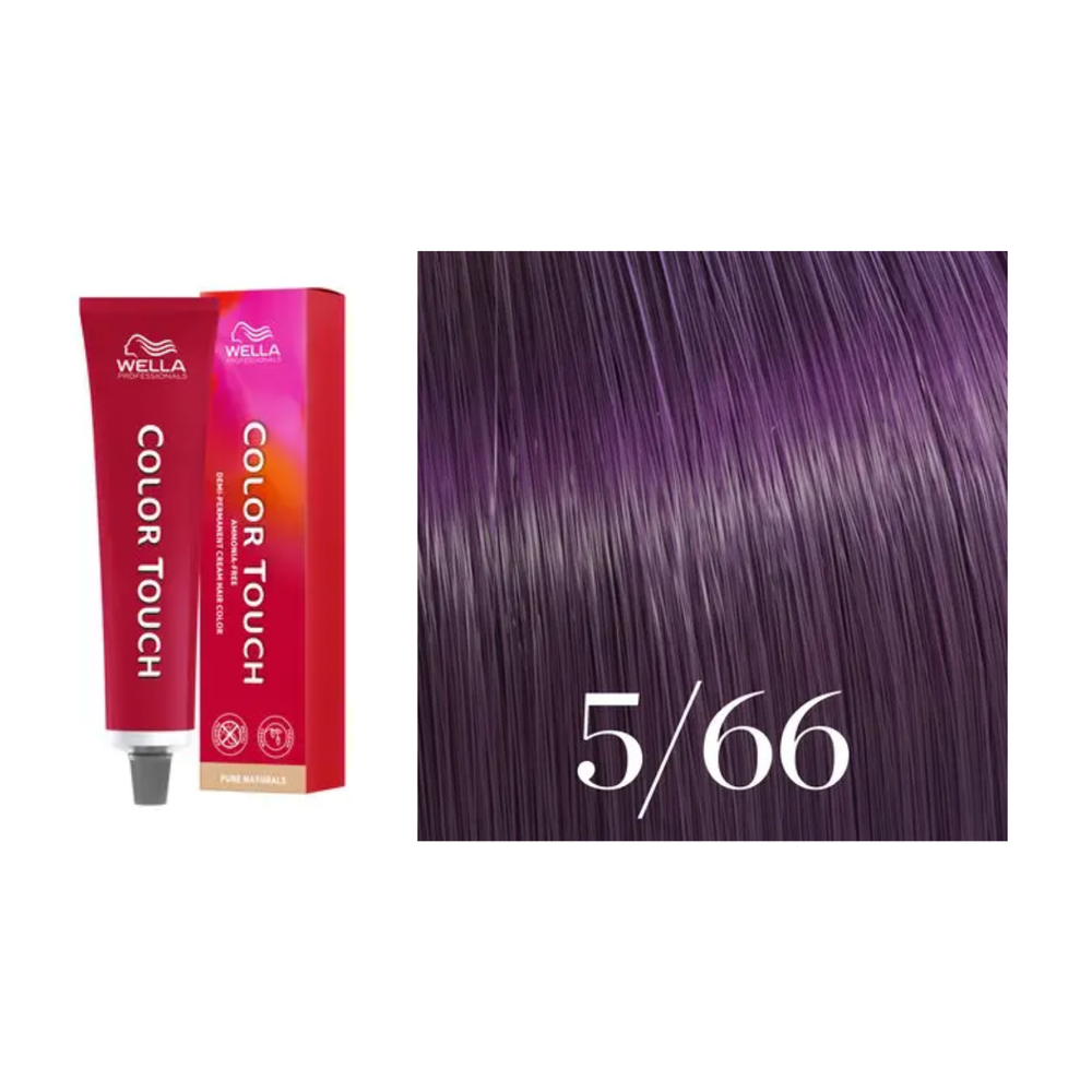 Tube de coloration Wella Color Touch demi-permanente 60 ml – nuances de couleur brillantes et professionnelles.