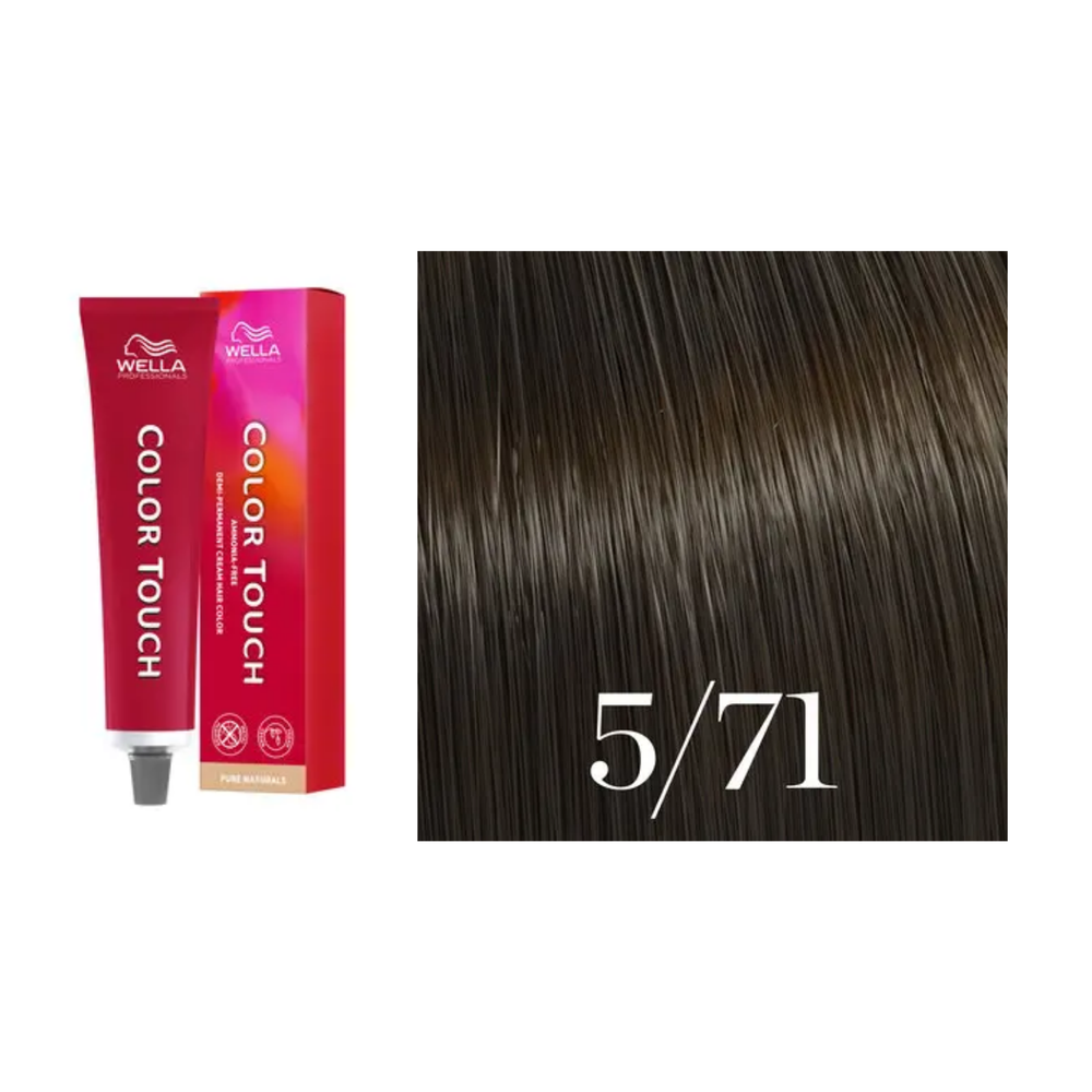 Tube de coloration Wella Color Touch demi-permanente 60 ml – nuances de couleur brillantes et professionnelles.
