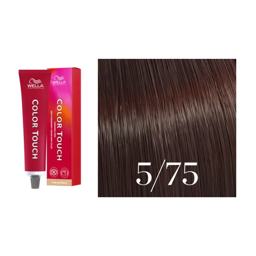 Tube de coloration Wella Color Touch demi-permanente 60 ml – nuances de couleur brillantes et professionnelles.