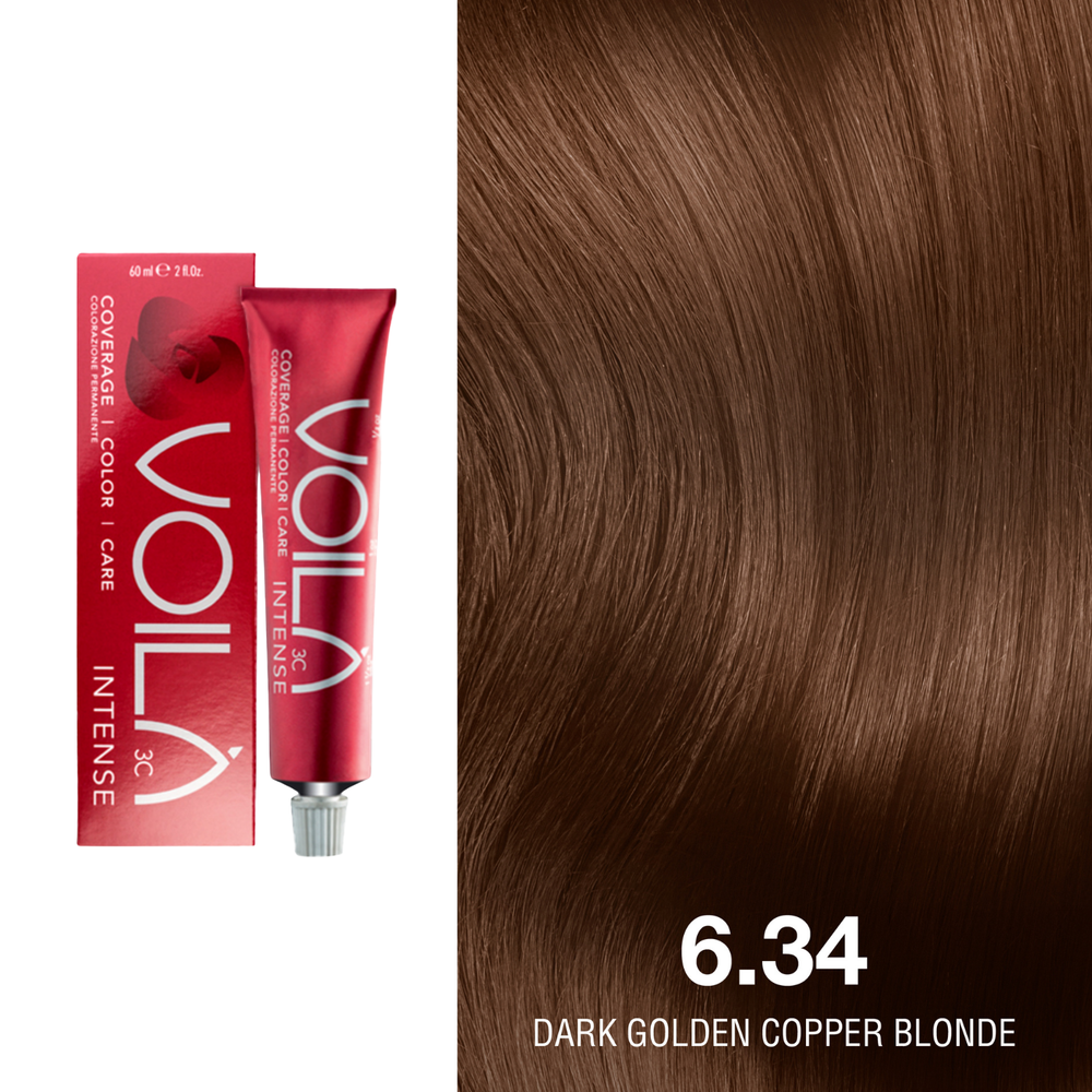 Tube de coloration permanente Voilà 60 ml pour cheveux – couleur intense et couverture totale des cheveux blancs
