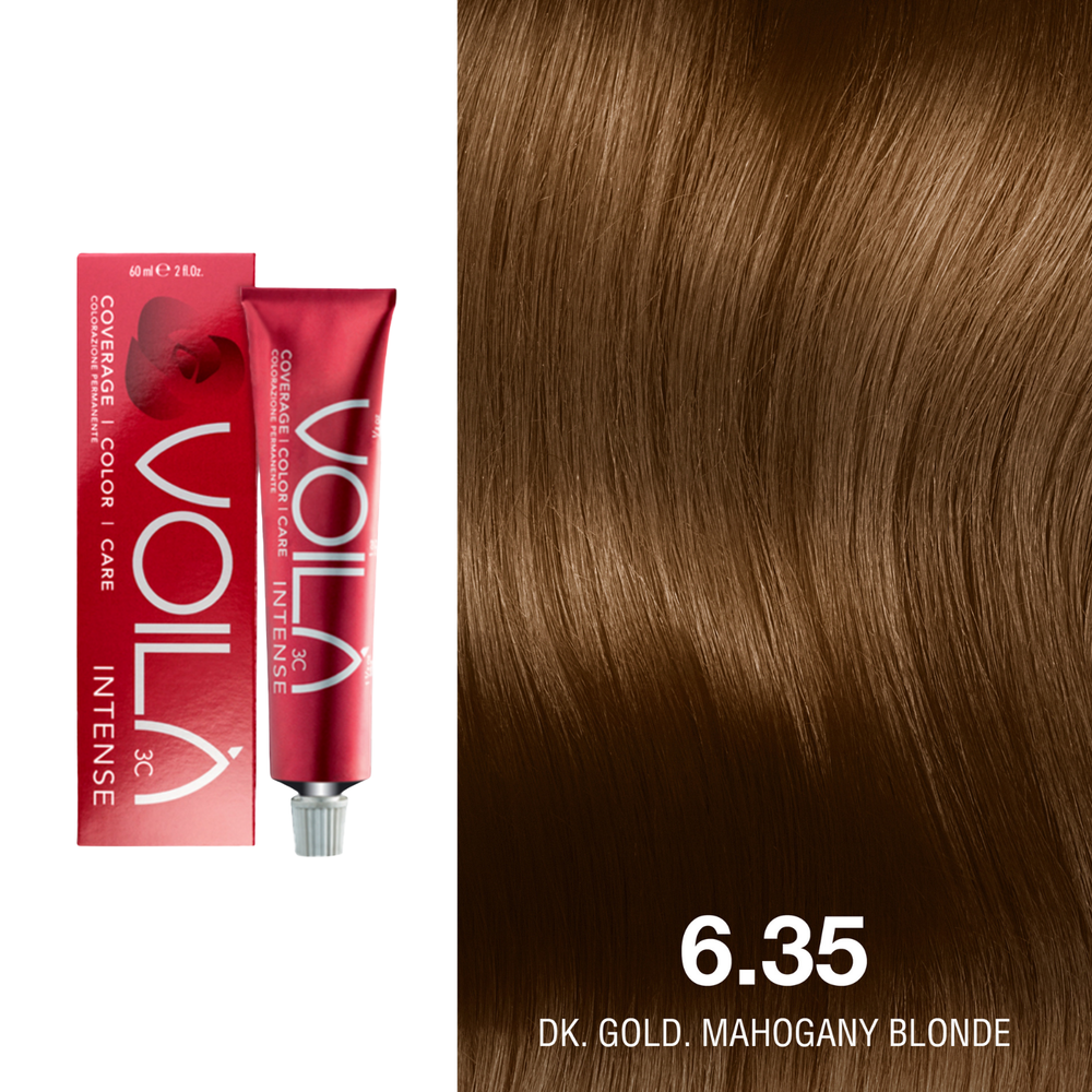 Tube de coloration permanente Voilà 60 ml pour cheveux – couleur intense et couverture totale des cheveux blancs