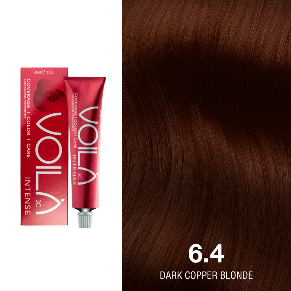 Tube de coloration permanente Voilà 60 ml pour cheveux – couleur intense et couverture totale des cheveux blancs