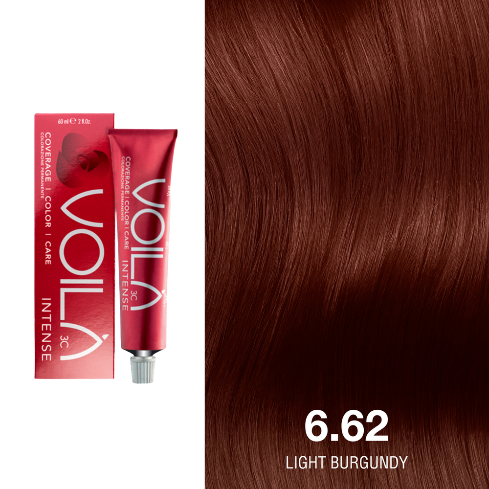 Tube de coloration permanente Voilà 60 ml pour cheveux – couleur intense et couverture totale des cheveux blancs