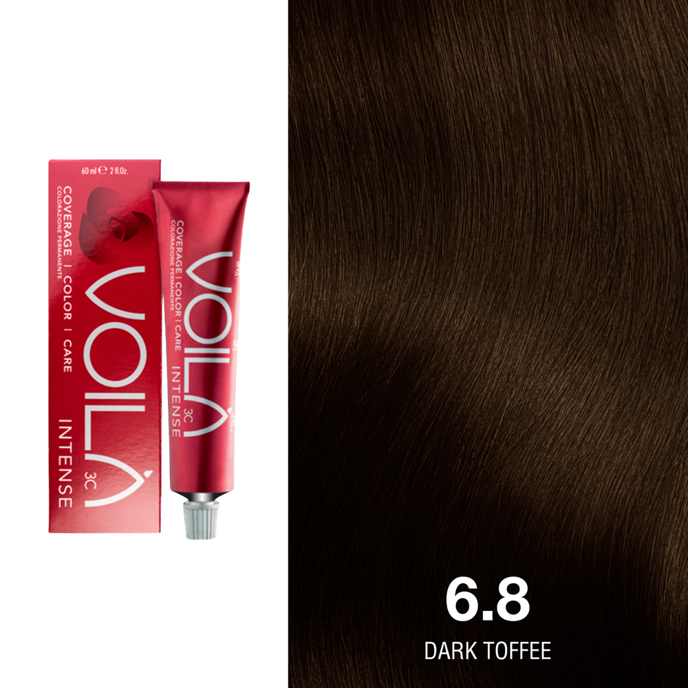 Tube de coloration permanente Voilà 60 ml pour cheveux – couleur intense et couverture totale des cheveux blancs