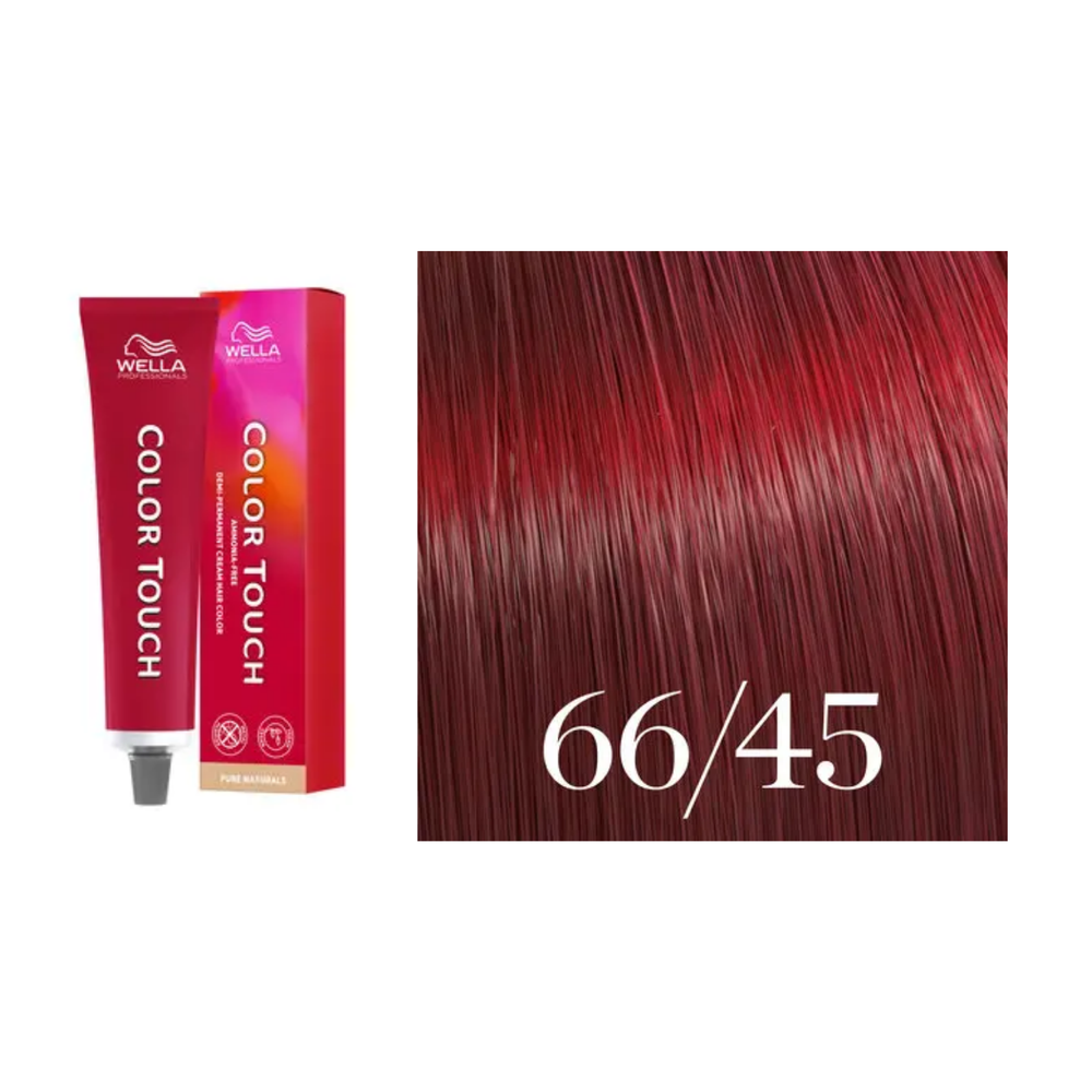Tube de coloration Wella Color Touch demi-permanente 60 ml – nuances de couleur brillantes et professionnelles.