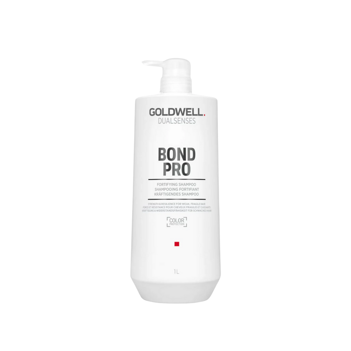 Flacon de 1000 ml du shampoing Goldwell Dualsenses Bond Pro Fortifying pour cheveux fragiles