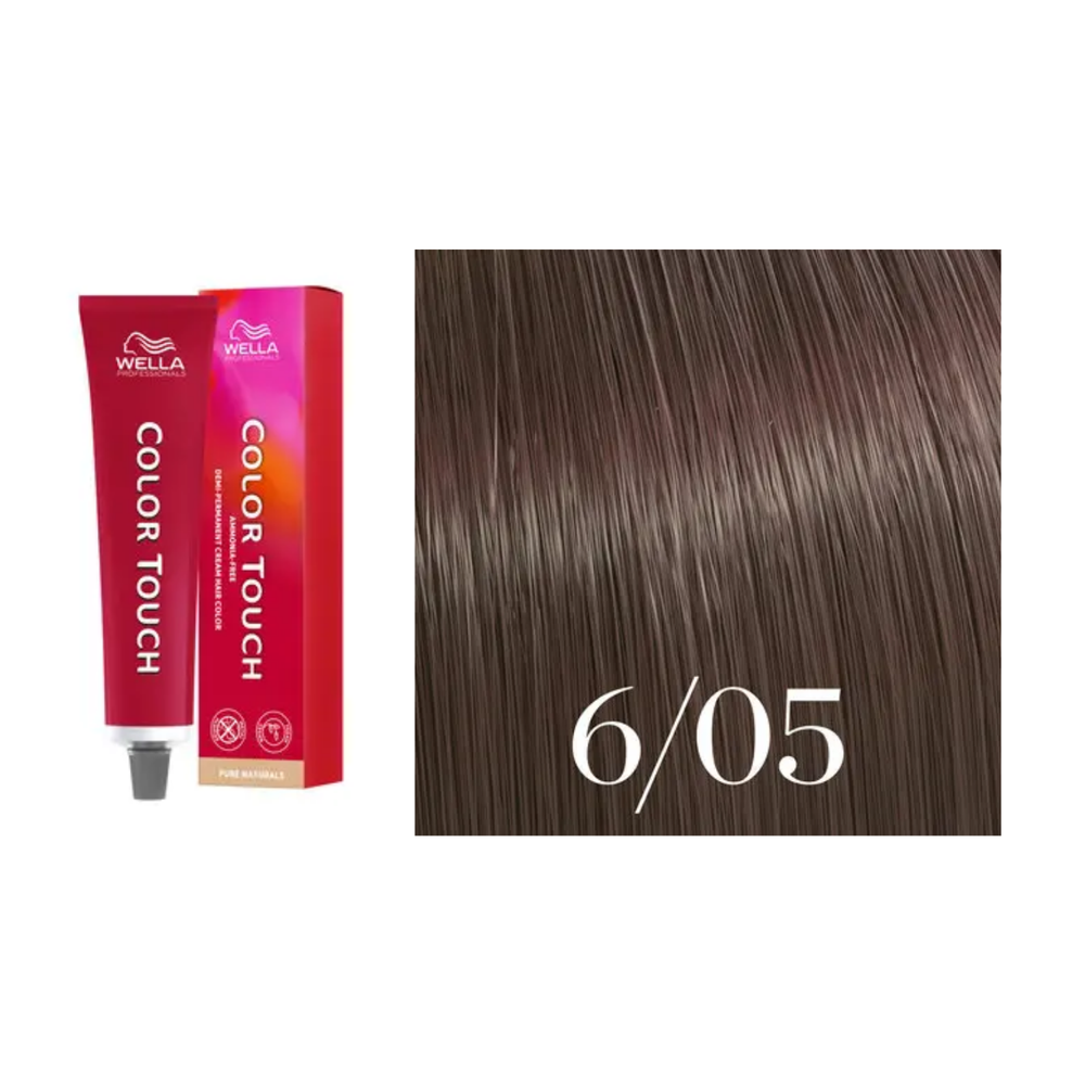 Tube de coloration Wella Color Touch demi-permanente 60 ml – nuances de couleur brillantes et professionnelles.