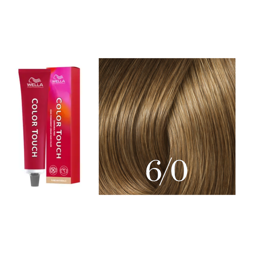 Tube de coloration Wella Color Touch demi-permanente 60 ml – nuances de couleur brillantes et professionnelles.