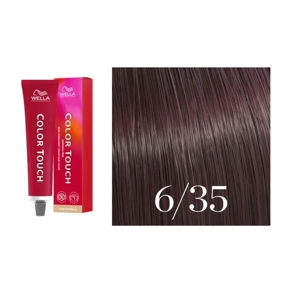 Tube de coloration Wella Color Touch demi-permanente 60 ml – nuances de couleur brillantes et professionnelles.