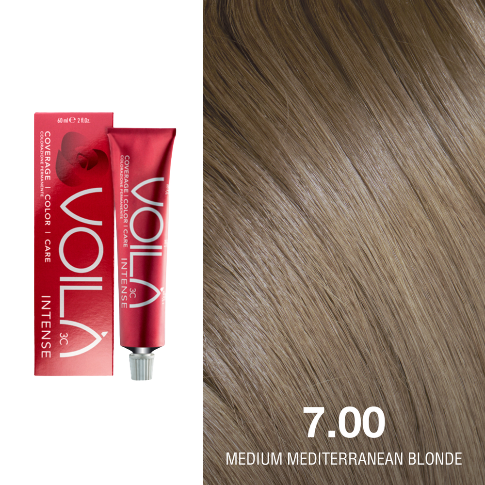 Tube de coloration permanente Voilà 60 ml pour cheveux – couleur intense et couverture totale des cheveux blancs