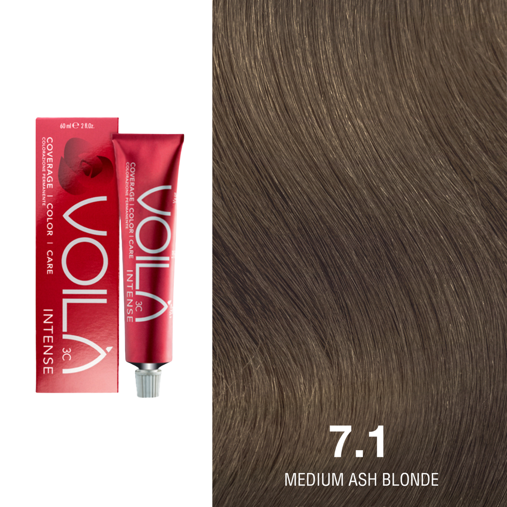 Tube de coloration permanente Voilà 60 ml pour cheveux – couleur intense et couverture totale des cheveux blancs