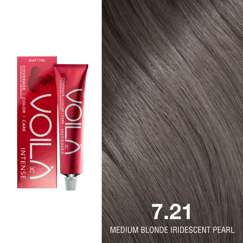 Tube de coloration permanente Voilà 60 ml pour cheveux – couleur intense et couverture totale des cheveux blancs
