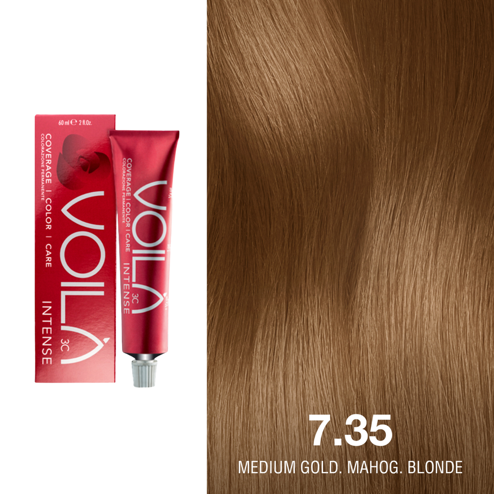 Tube de coloration permanente Voilà 60 ml pour cheveux – couleur intense et couverture totale des cheveux blancs