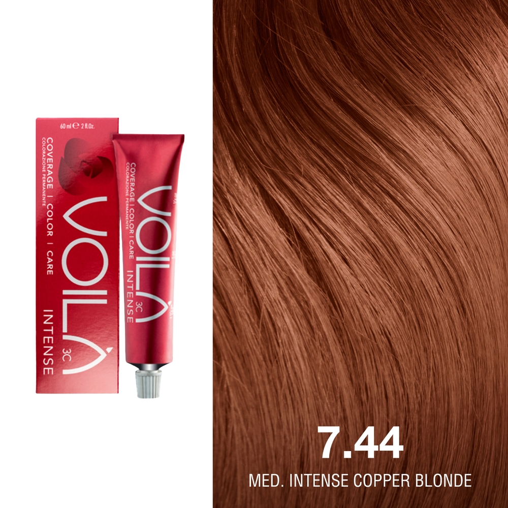 Tube de coloration permanente Voilà 60 ml pour cheveux – couleur intense et couverture totale des cheveux blancs
