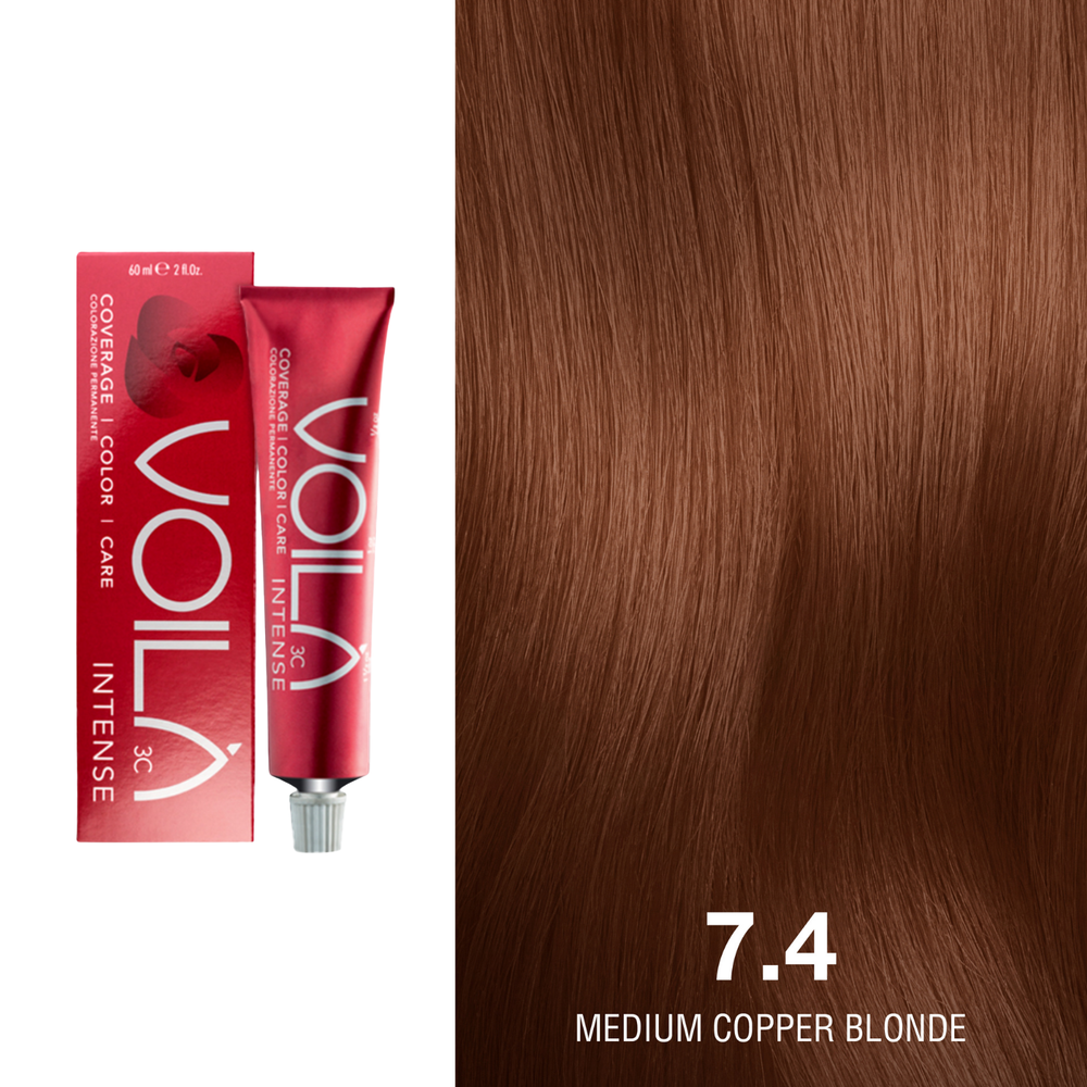 Tube de coloration permanente Voilà 60 ml pour cheveux – couleur intense et couverture totale des cheveux blancs