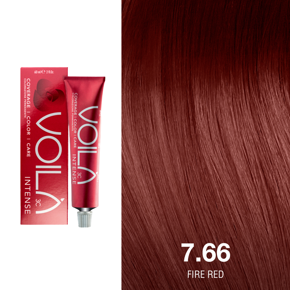Tube de coloration permanente Voilà 60 ml pour cheveux – couleur intense et couverture totale des cheveux blancs