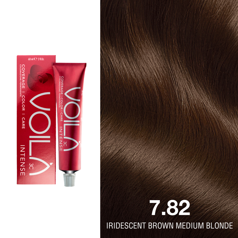 Tube de coloration permanente Voilà 60 ml pour cheveux – couleur intense et couverture totale des cheveux blancs
