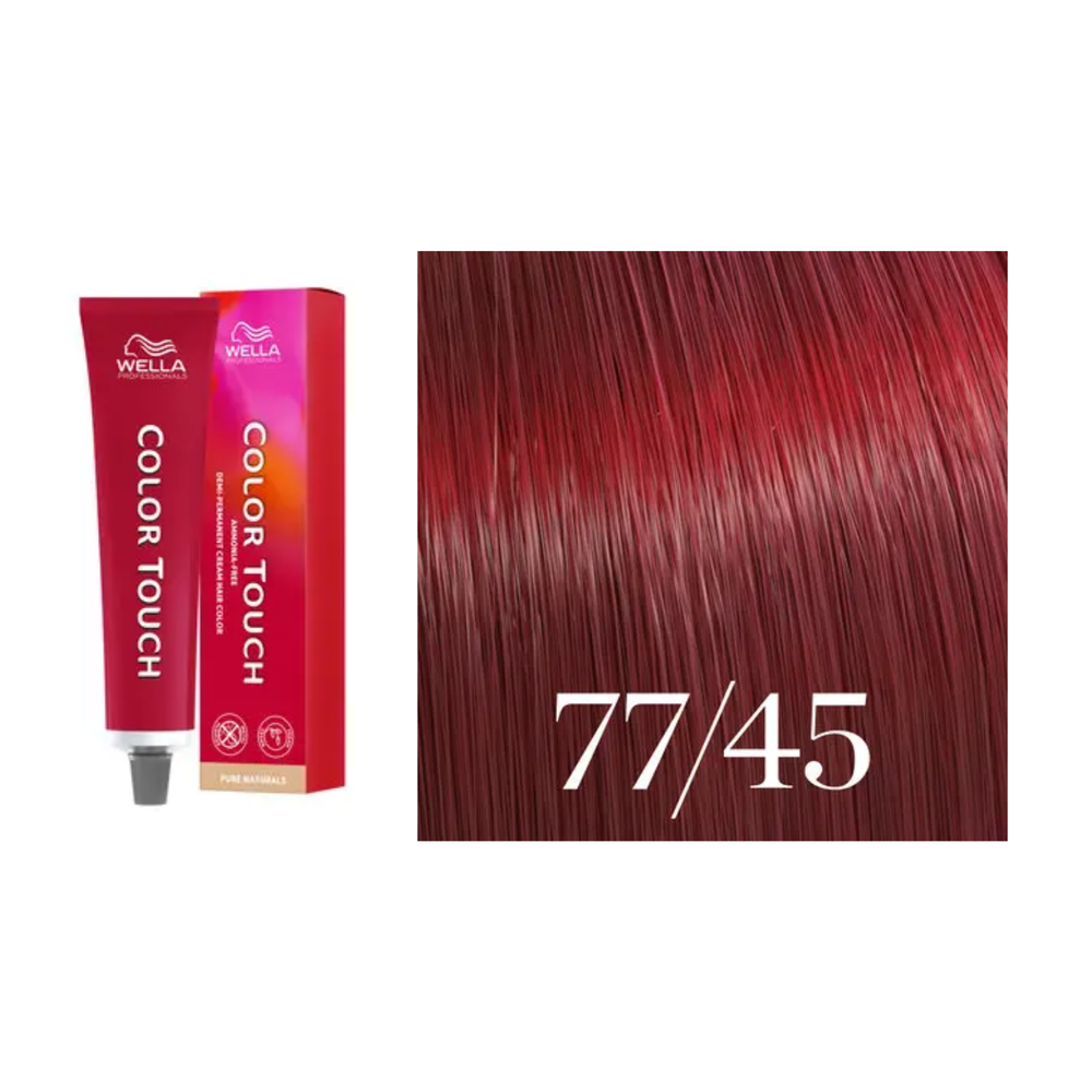 Tube de coloration Wella Color Touch demi-permanente 60 ml – nuances de couleur brillantes et professionnelles.