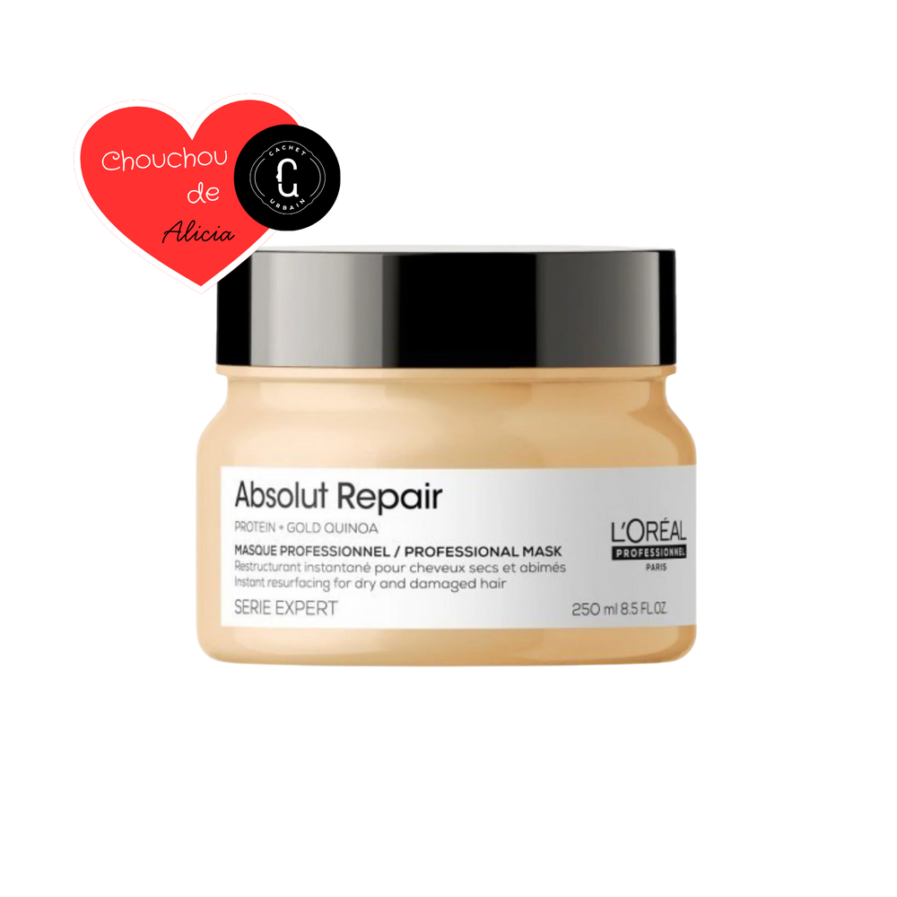 Masque Resurfaçant Instantané Absolut Repair L'Oréal Professionnel 250 ml sur fond blanc