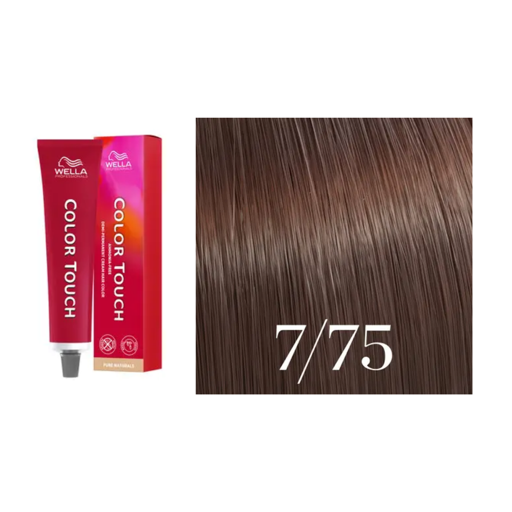 Tube de coloration Wella Color Touch demi-permanente 60 ml – nuances de couleur brillantes et professionnelles.