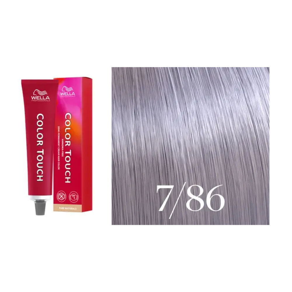 Tube de coloration Wella Color Touch demi-permanente 60 ml – nuances de couleur brillantes et professionnelles.