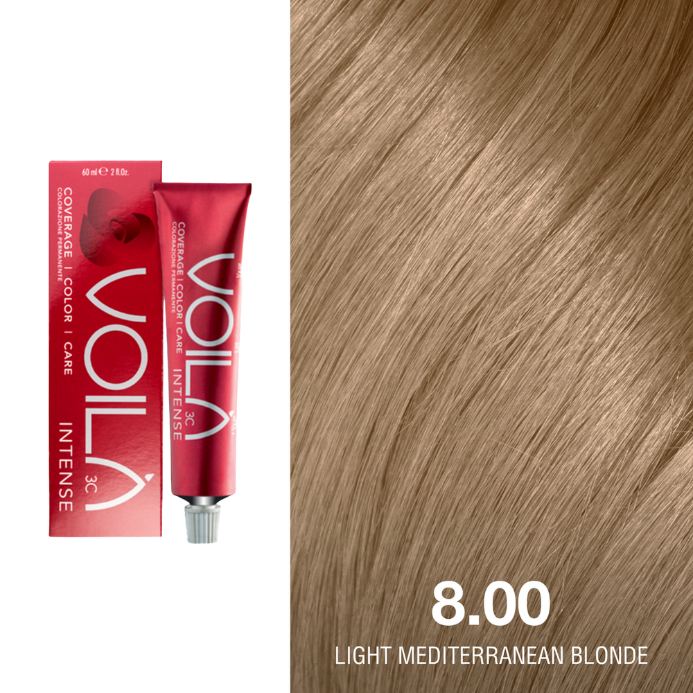 Tube de coloration permanente Voilà 60 ml pour cheveux – couleur intense et couverture totale des cheveux blancs