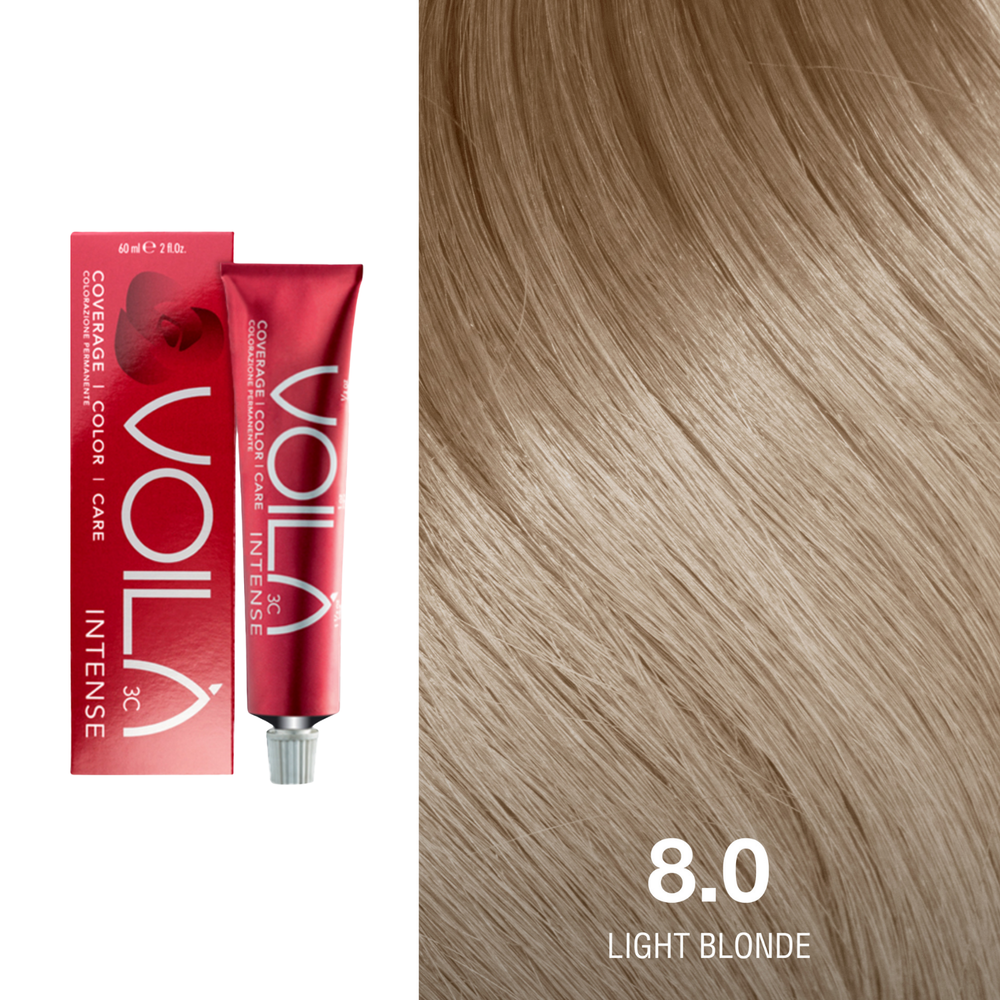 Tube de coloration permanente Voilà 60 ml pour cheveux – couleur intense et couverture totale des cheveux blancs
