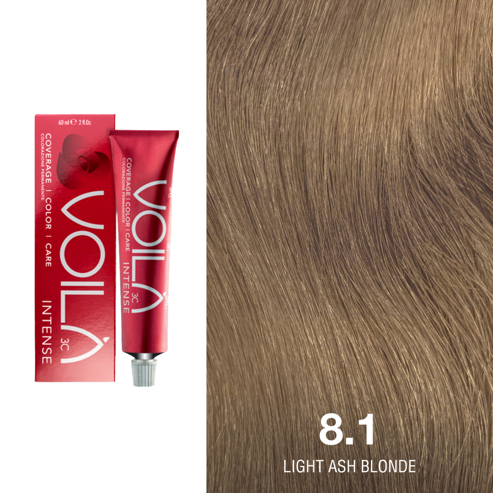 Tube de coloration permanente Voilà 60 ml pour cheveux – couleur intense et couverture totale des cheveux blancs