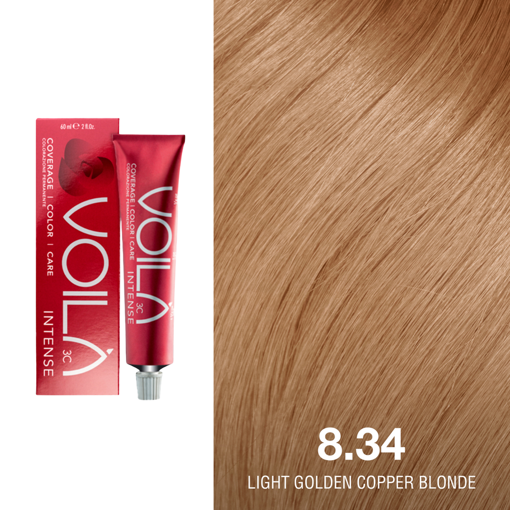 Tube de coloration permanente Voilà 60 ml pour cheveux – couleur intense et couverture totale des cheveux blancs