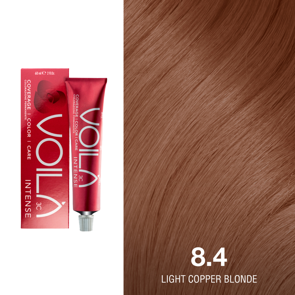 Tube de coloration permanente Voilà 60 ml pour cheveux – couleur intense et couverture totale des cheveux blancs
