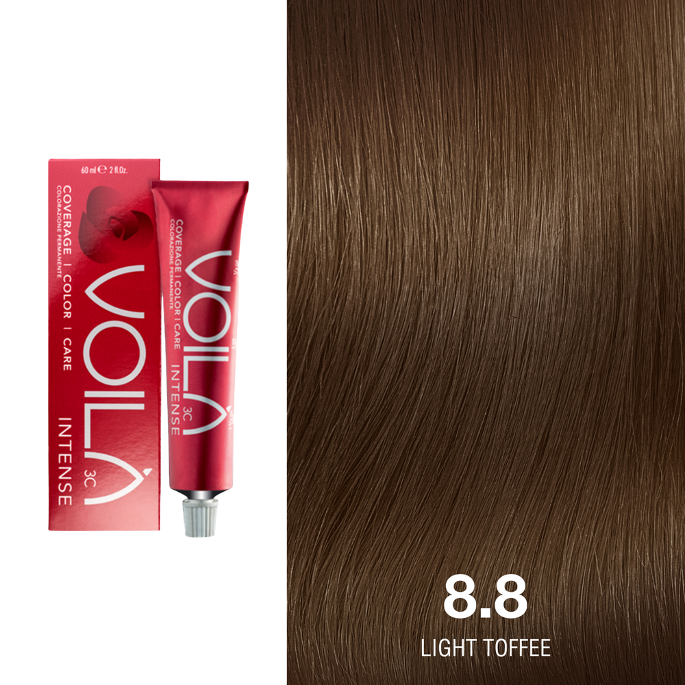 Tube de coloration permanente Voilà 60 ml pour cheveux – couleur intense et couverture totale des cheveux blancs