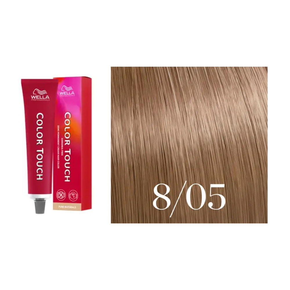Tube de coloration Wella Color Touch demi-permanente 60 ml – nuances de couleur brillantes et professionnelles.