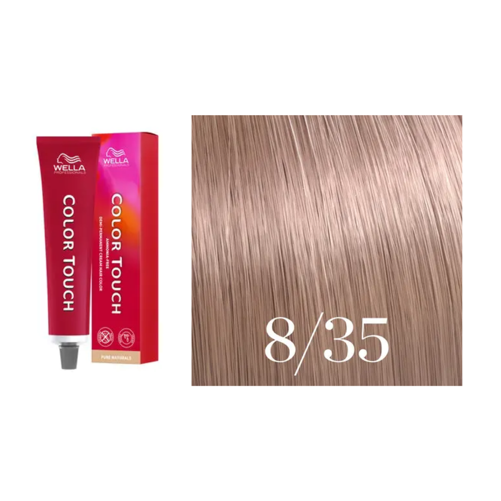 Tube de coloration Wella Color Touch demi-permanente 60 ml – nuances de couleur brillantes et professionnelles.