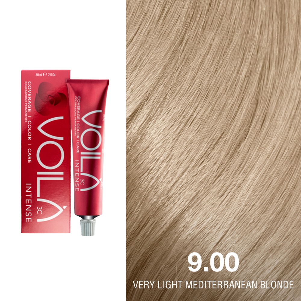 Tube de coloration permanente Voilà 60 ml pour cheveux – couleur intense et couverture totale des cheveux blancs