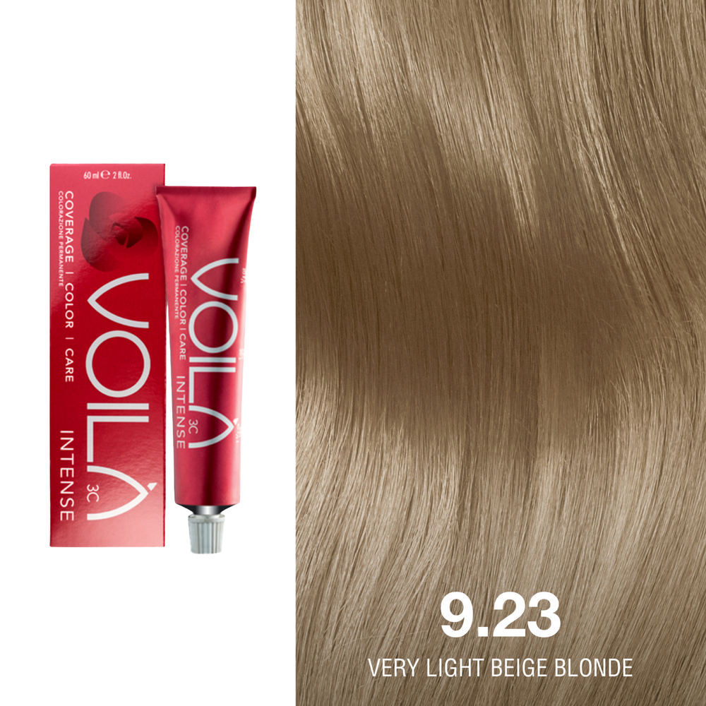 Tube de coloration permanente Voilà 60 ml pour cheveux – couleur intense et couverture totale des cheveux blancs
