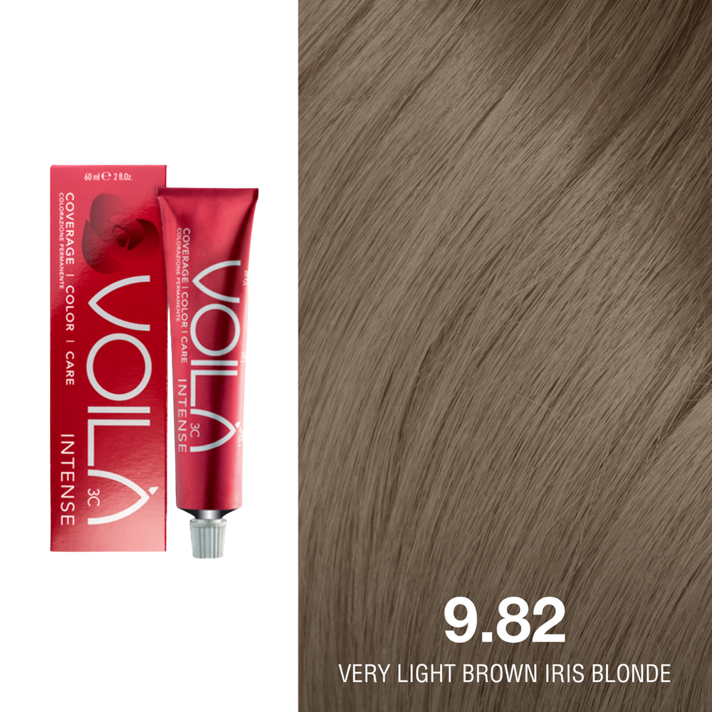 Tube de coloration permanente Voilà 60 ml pour cheveux – couleur intense et couverture totale des cheveux blancs