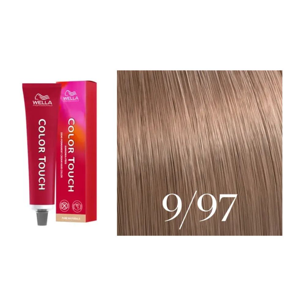 Tube de coloration Wella Color Touch demi-permanente 60 ml – nuances de couleur brillantes et professionnelles.