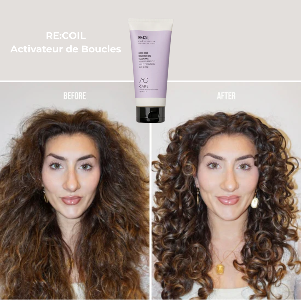 Définissez et hydratez vos boucles avec le Curl Activator AG Care : tenue souple, boucles naturelles sans frisottis et hydratation durable.