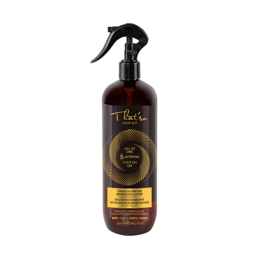 Brume accélératrice de bronzage That’so All In One Tan Accelerator Refreshing Water pour hâle intense et peau hydratée