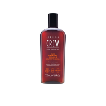 Flacon de American Crew Daily Cleansing Shampoo – shampooing purifiant quotidien pour hommes
