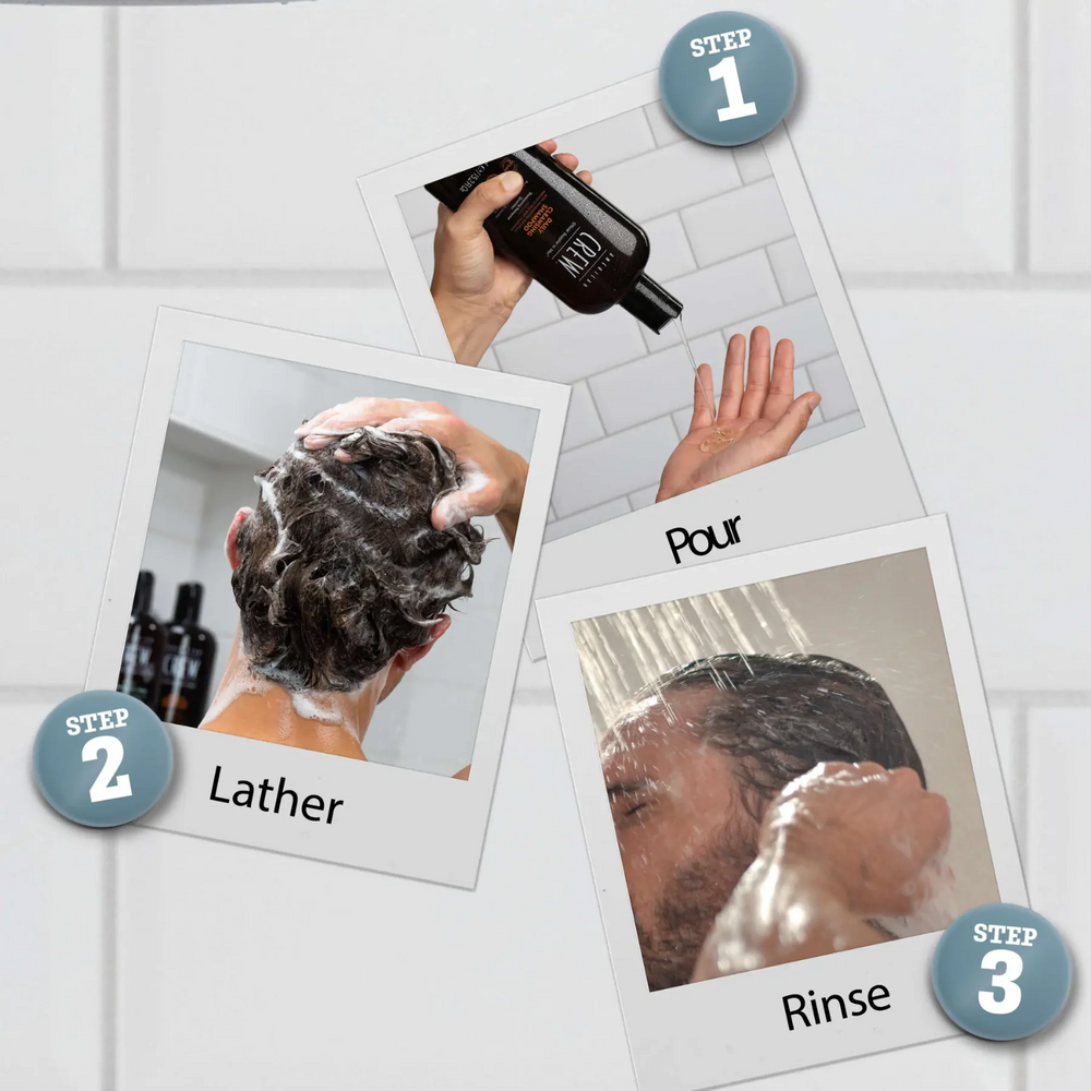 Flacon de American Crew Daily Cleansing Shampoo – shampooing purifiant quotidien pour hommes