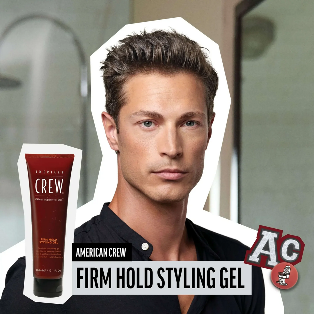 Gel coiffant American Crew Firm Hold Styling Gel pour tenue forte et brillance
